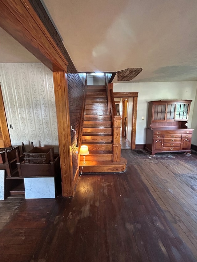 1221 N Sandusky Ave, Bucyrus, OH 44820 - stairs featuring wood-type flooring