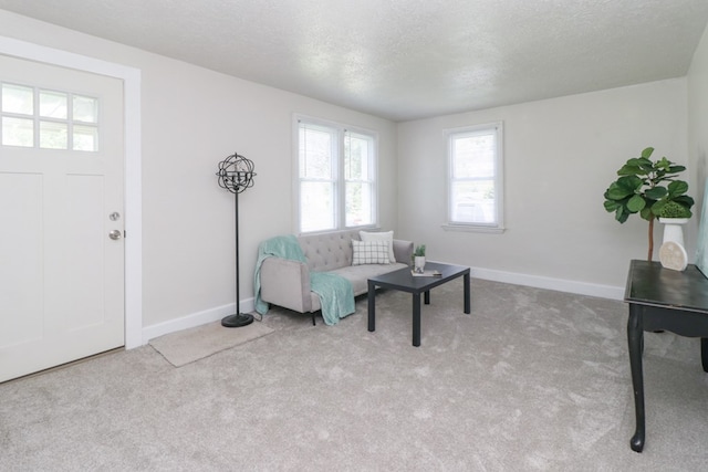 1008 Burger Ave, Mansfield, OH 44906 - carpeted living room featuring baseboards and a textured ceiling