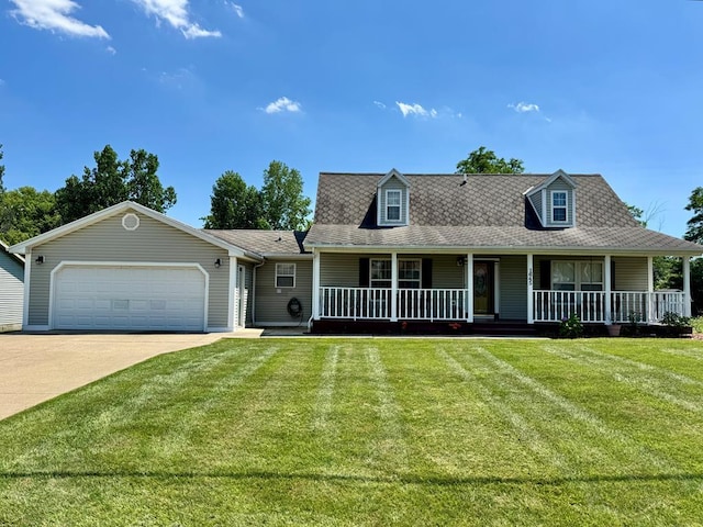 1645 Spring Village Ln, Mansfield, OH 44906 - view of front of home featuring an attached garage, driveway, a front lawn, and a porch