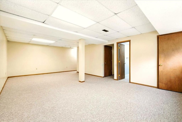 1645 Spring Village Ln, Mansfield, OH 44906 - finished basement featuring a drop ceiling and carpet flooring