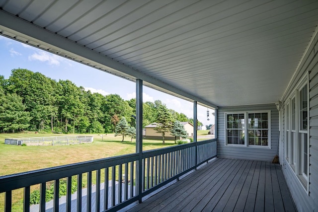 4299 County Road 20, Mount Gilead, OH 43338 - wooden deck with a yard