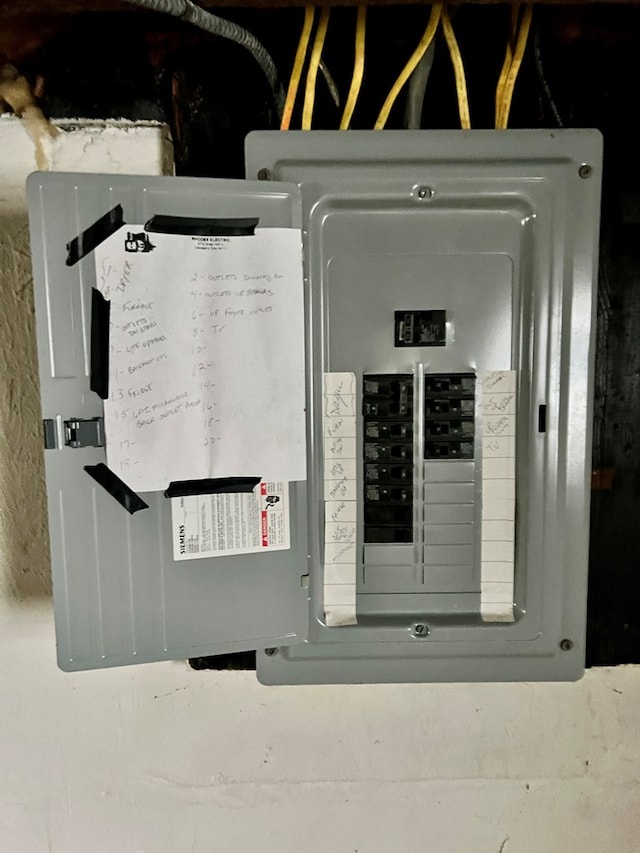 utility room with electric panel