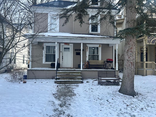 view of front of property with a porch