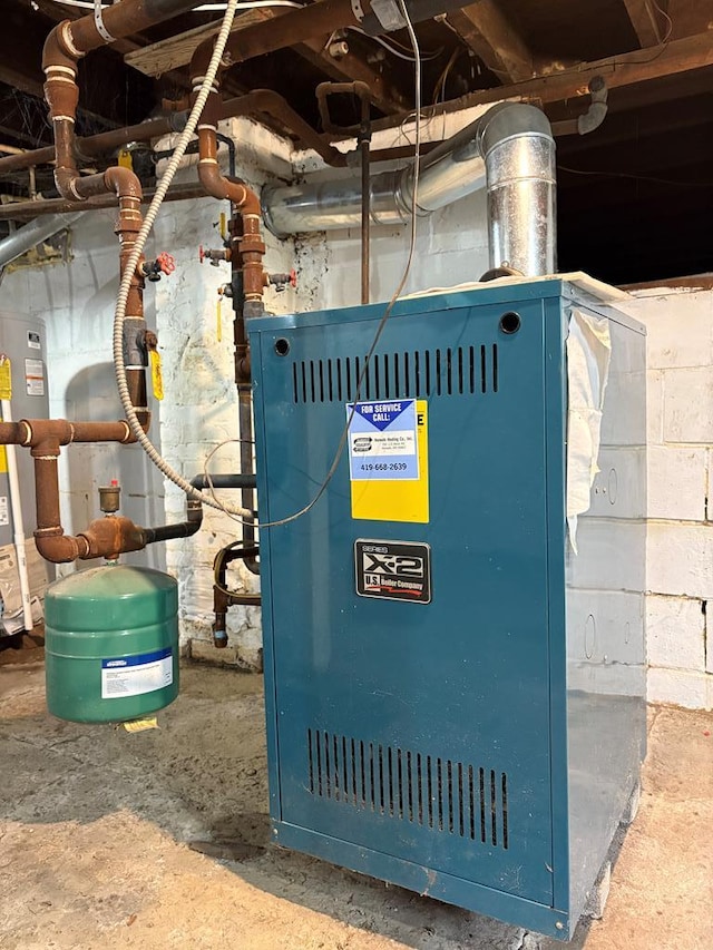 utilities featuring gas water heater