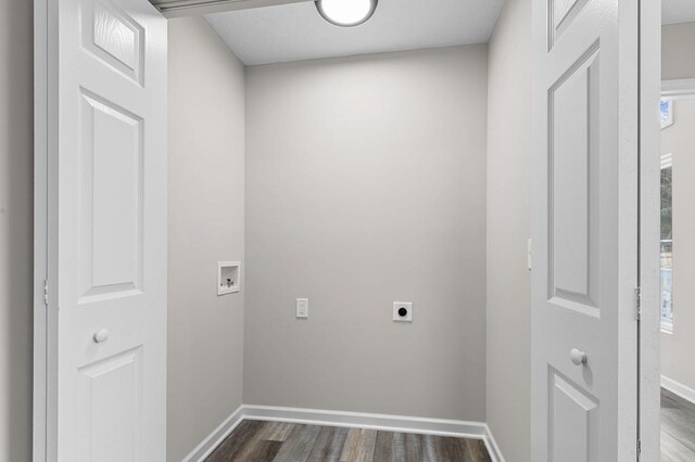 7326 State Route 19 Unit U3 L57-59, Mount Gilead, OH 43338 - washroom featuring dark wood-type flooring, hookup for an electric dryer, and washer hookup