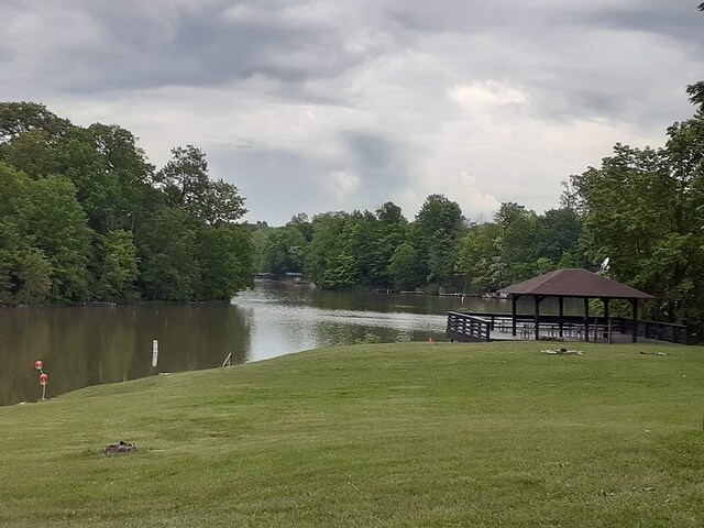 7326 State Route 19 Unit U3 L57-59, Mount Gilead, OH 43338 - surrounding community featuring a water view, a gazebo, a yard, and a wooded view