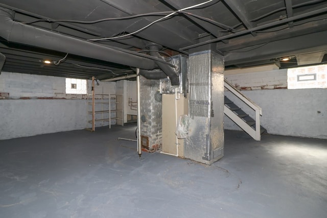 below grade area with stairway