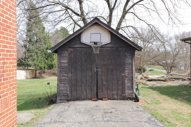 view of shed