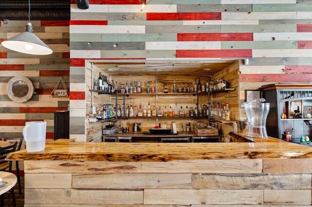 44 E Main St, Shelby, OH 44875 - indoor dry bar with wood walls