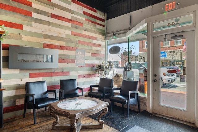 44 E Main St, Shelby, OH 44875 - building lobby featuring wooden walls