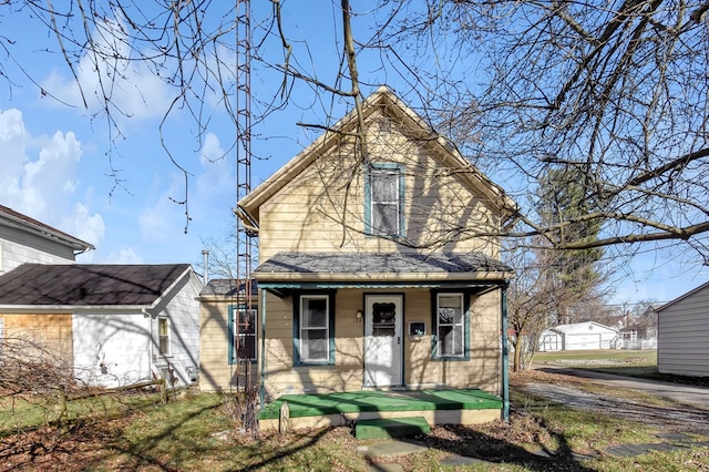 front facade with covered porch