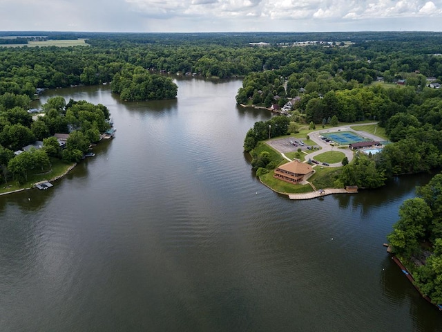 7326 State Route 19 Unit 1-2, Mount Gilead, OH 43338 - aerial view of a forest and a large body of water