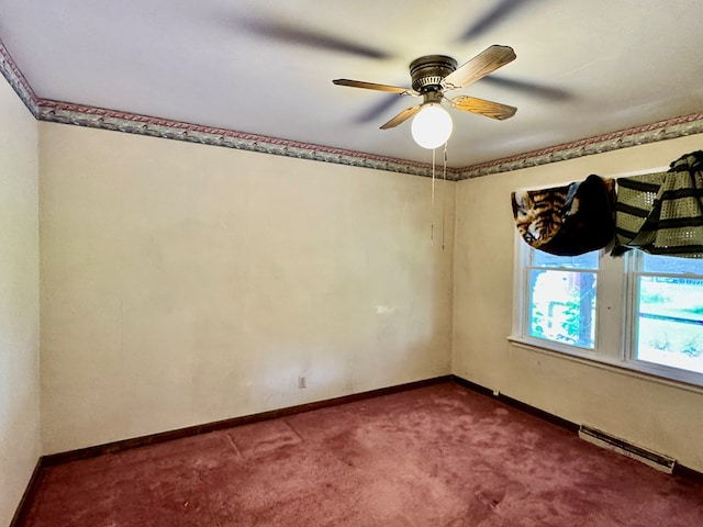625 Grove Ave, Galion, OH 44833 - spare room featuring carpet flooring and ceiling fan
