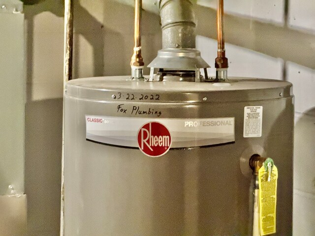 625 Grove Ave, Galion, OH 44833 - utility room with water heater