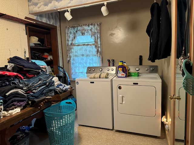 laundry area featuring independent washer and dryer