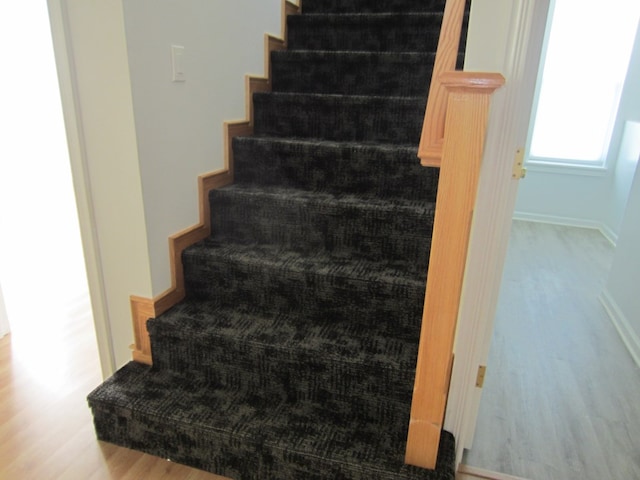 16 Earl Ave, Shelby, OH 44875 - staircase with wood finished floors and baseboards