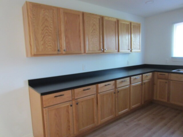 16 Earl Ave, Shelby, OH 44875 - kitchen featuring light wood-type flooring and dark countertops