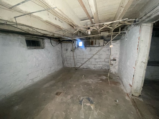 view of basement