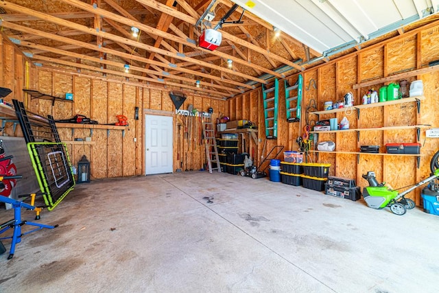 garage featuring a garage door opener