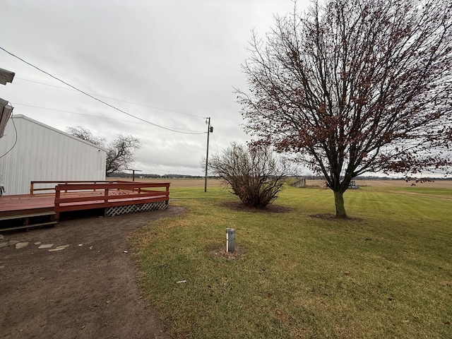 view of yard featuring a deck