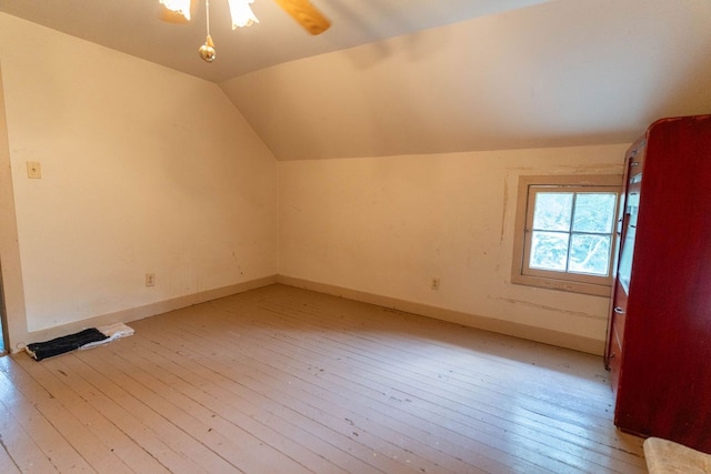 780 Pulver List Rd, Mansfield, OH 44905 - additional living space with lofted ceiling, light wood-style flooring, and ceiling fan