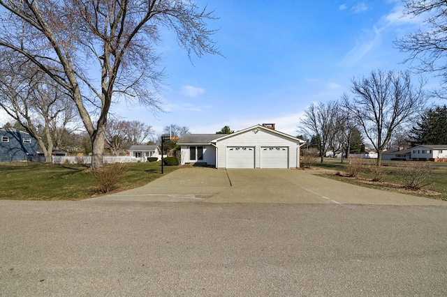 view of front facade with an attached garage and driveway