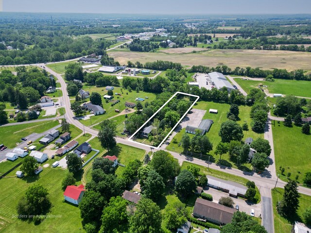 1676 Old Delaware Rd, Mount Vernon, OH 43050 - aerial view of property and surrounding area featuring property boundaries highlighted