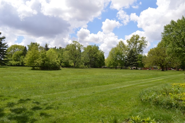 view of property's community featuring a lawn