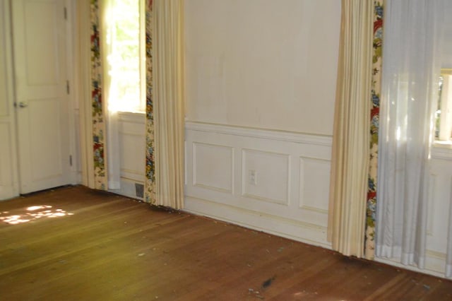 interior space with wood-type flooring