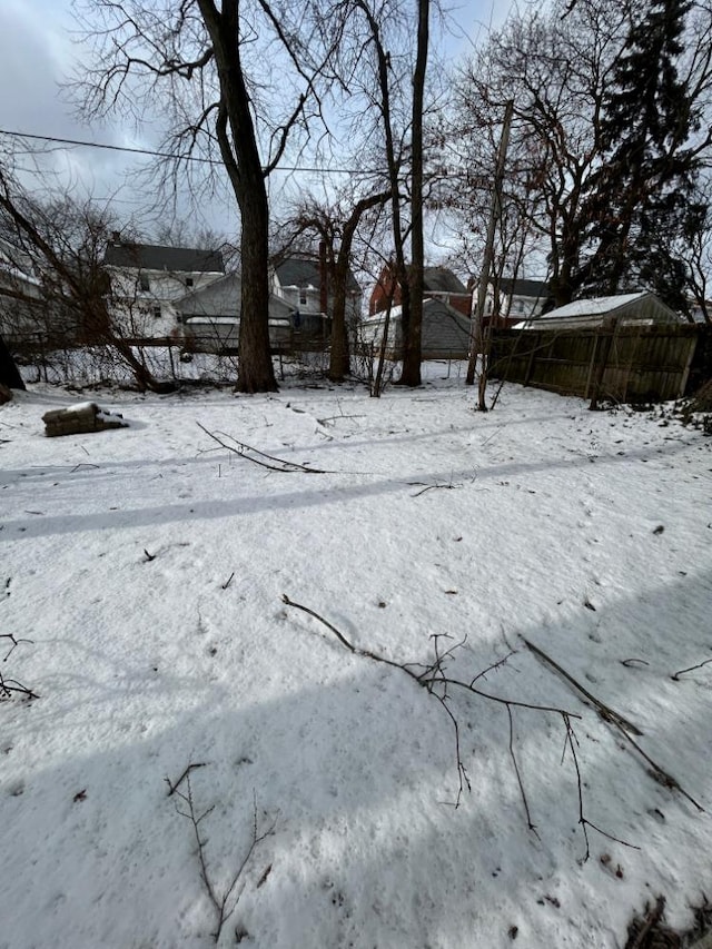 view of snowy yard