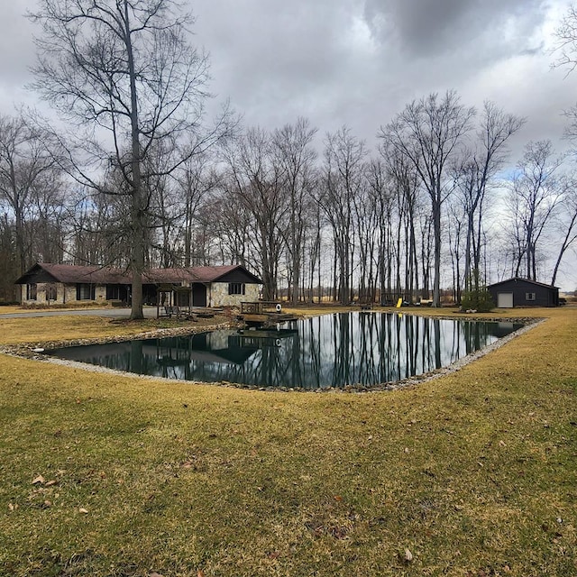 view of water feature