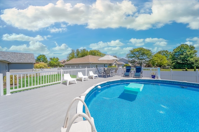 2453 Whitney Ave, Ontario, OH 44906 - view of pool featuring a wooden deck