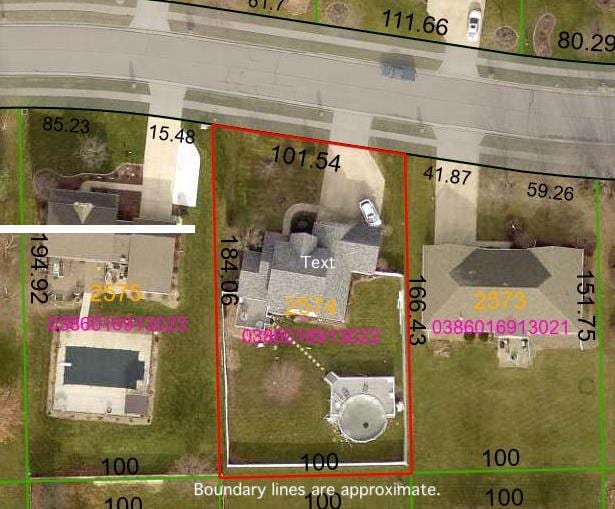 2453 Whitney Ave, Ontario, OH 44906 - aerial overview of property's location featuring property parcel outlined