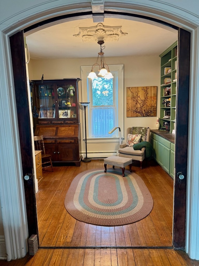 796 US Highway 224, Willard, OH 44890 - living area featuring hardwood / wood-style flooring and arched walkways