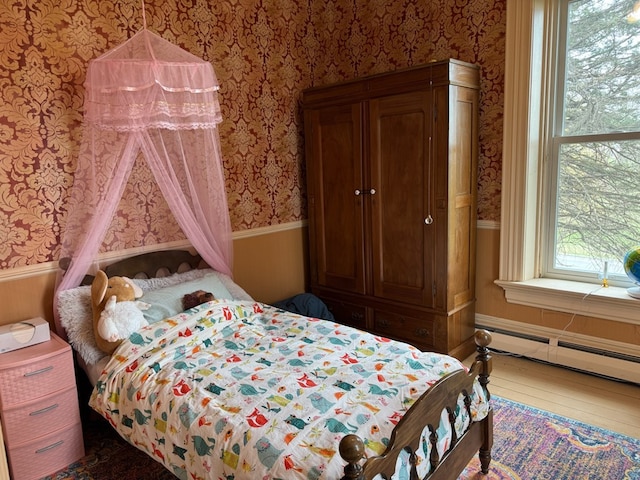 796 US Highway 224, Willard, OH 44890 - bedroom with a wainscoted wall and wallpapered walls