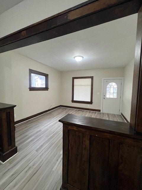 379 S Main St, Mansfield, OH 44902 - foyer featuring light wood-style floors and baseboards