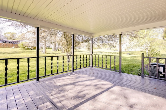 42 Kester Dr, Mount Vernon, OH 43050 - wooden terrace featuring a yard