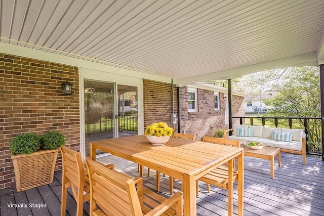 42 Kester Dr, Mount Vernon, OH 43050 - wooden terrace featuring an outdoor hangout area and outdoor dining space