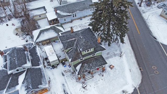 view of snowy aerial view