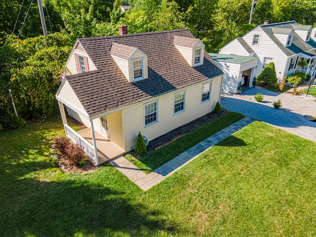 exterior space featuring a yard