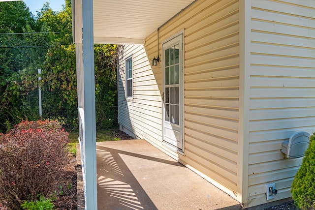 view of patio with a porch