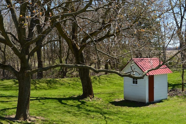 view of shed