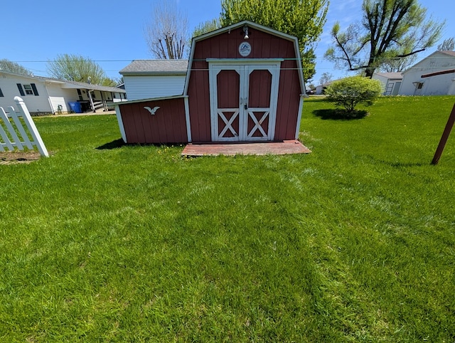 view of shed