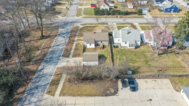 aerial view with a residential view