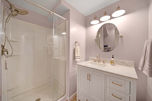 7326 State Route 19 Unit 27-30, Mount Gilead, OH 43338 - bathroom featuring a shower stall and vanity