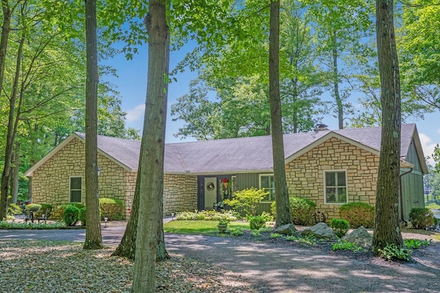 7326 State Route 19 Unit 27-30, Mount Gilead, OH 43338 - view of front facade with stone siding and roof with shingles