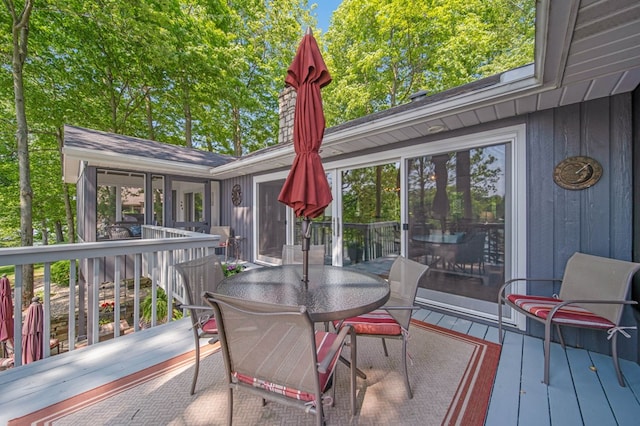 7326 State Route 19 Unit 27-30, Mount Gilead, OH 43338 - deck featuring outdoor dining space