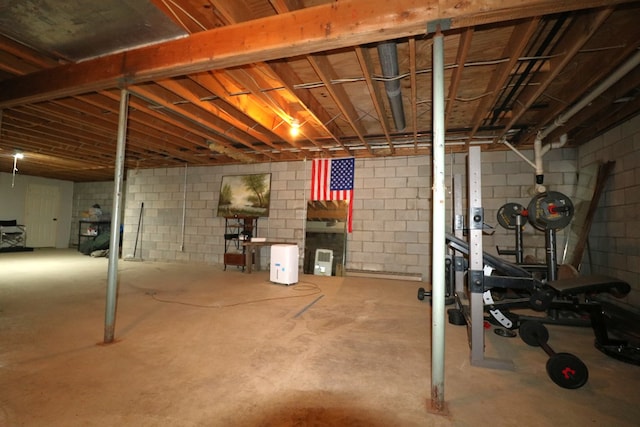 4107 State Route 113, Milan, OH 44846 - unfinished below grade area featuring concrete block wall