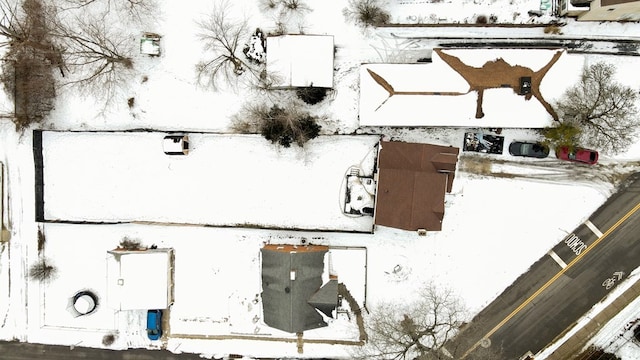 view of snowy aerial view