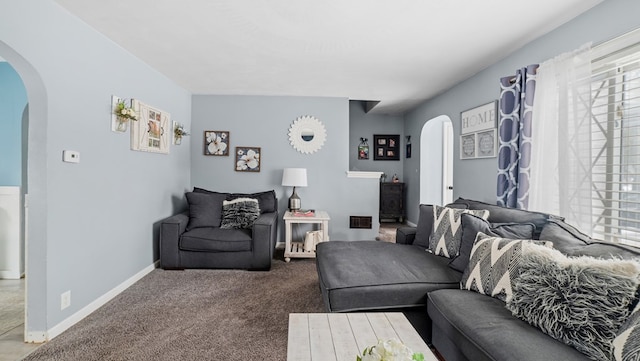 view of carpeted living room